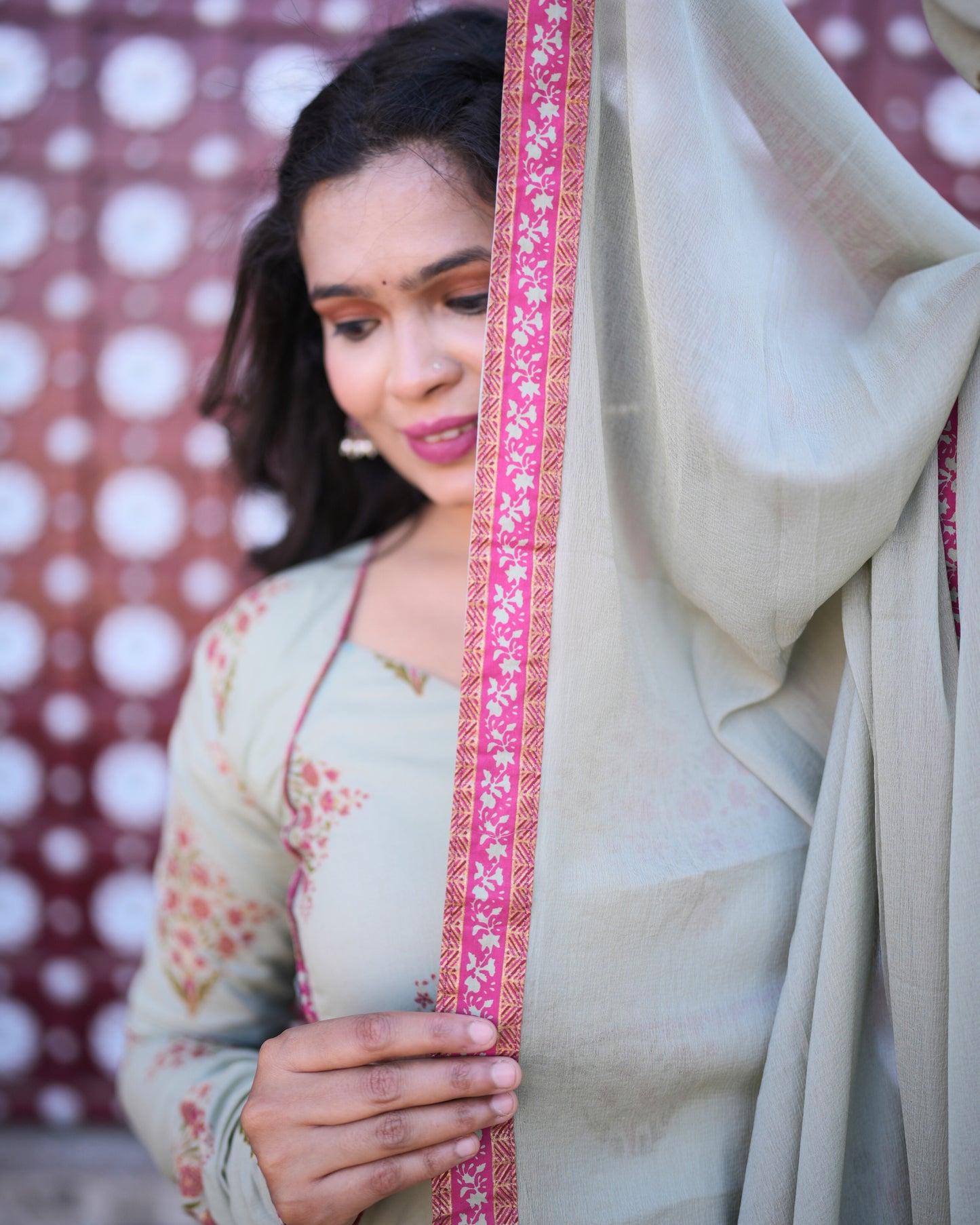 PISTACHIO ROYAL ETHINIC SUIT SET