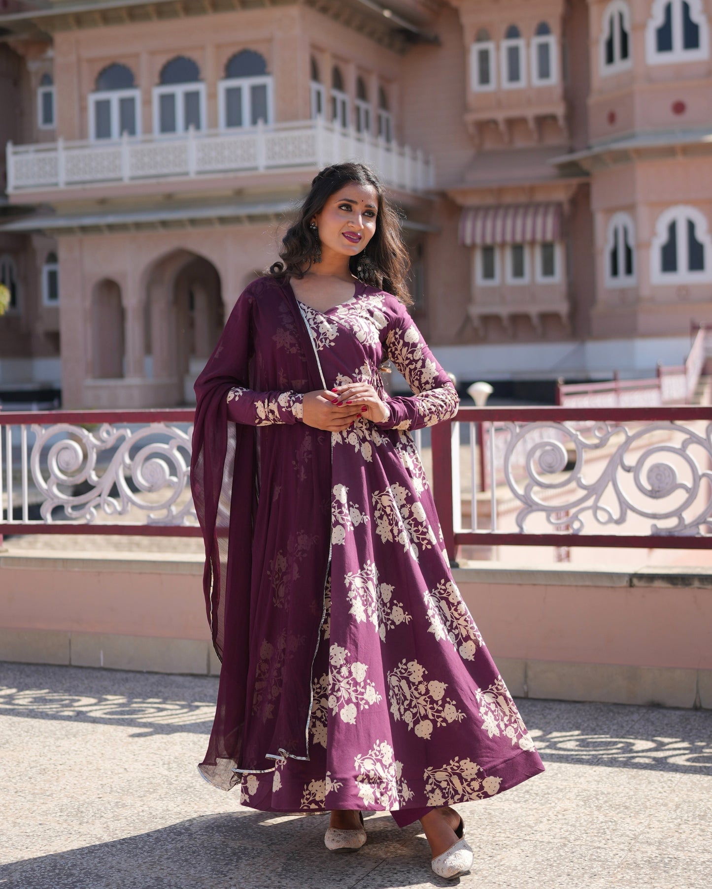 PURPLE FLORAL SUIT SET