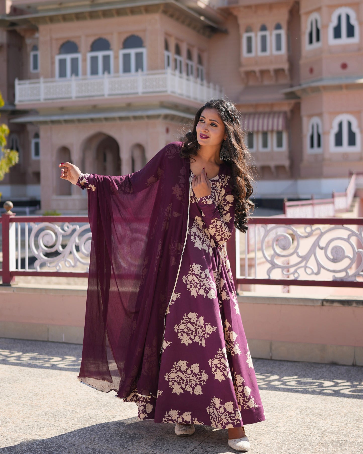 PURPLE FLORAL SUIT SET