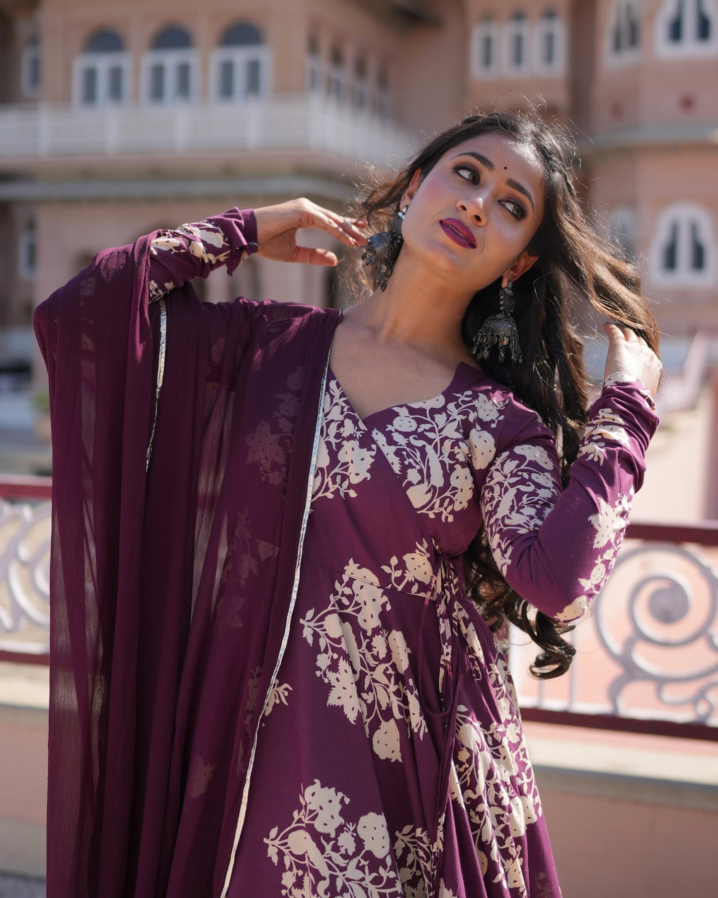 PURPLE FLORAL SUIT SET