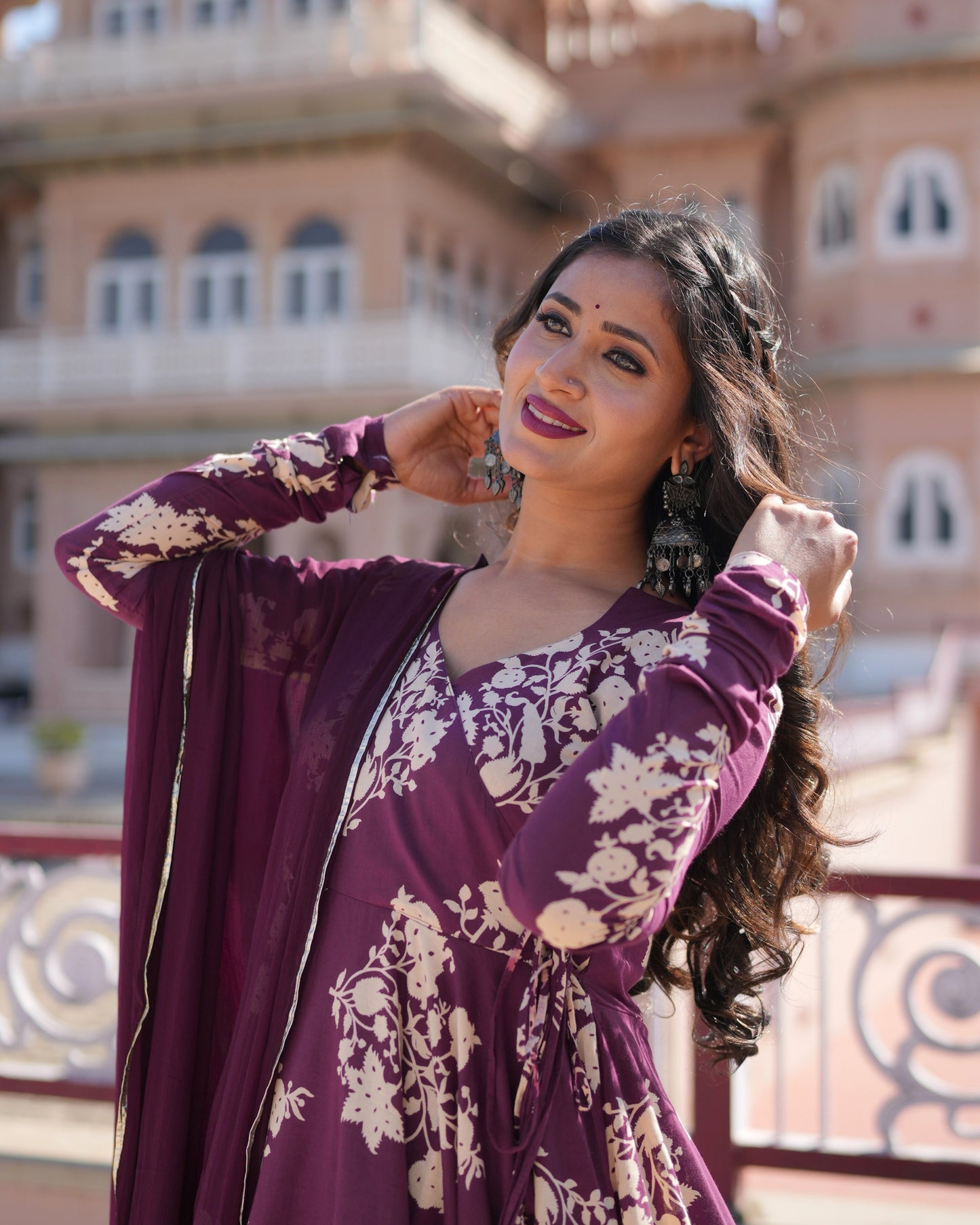 PURPLE FLORAL SUIT SET