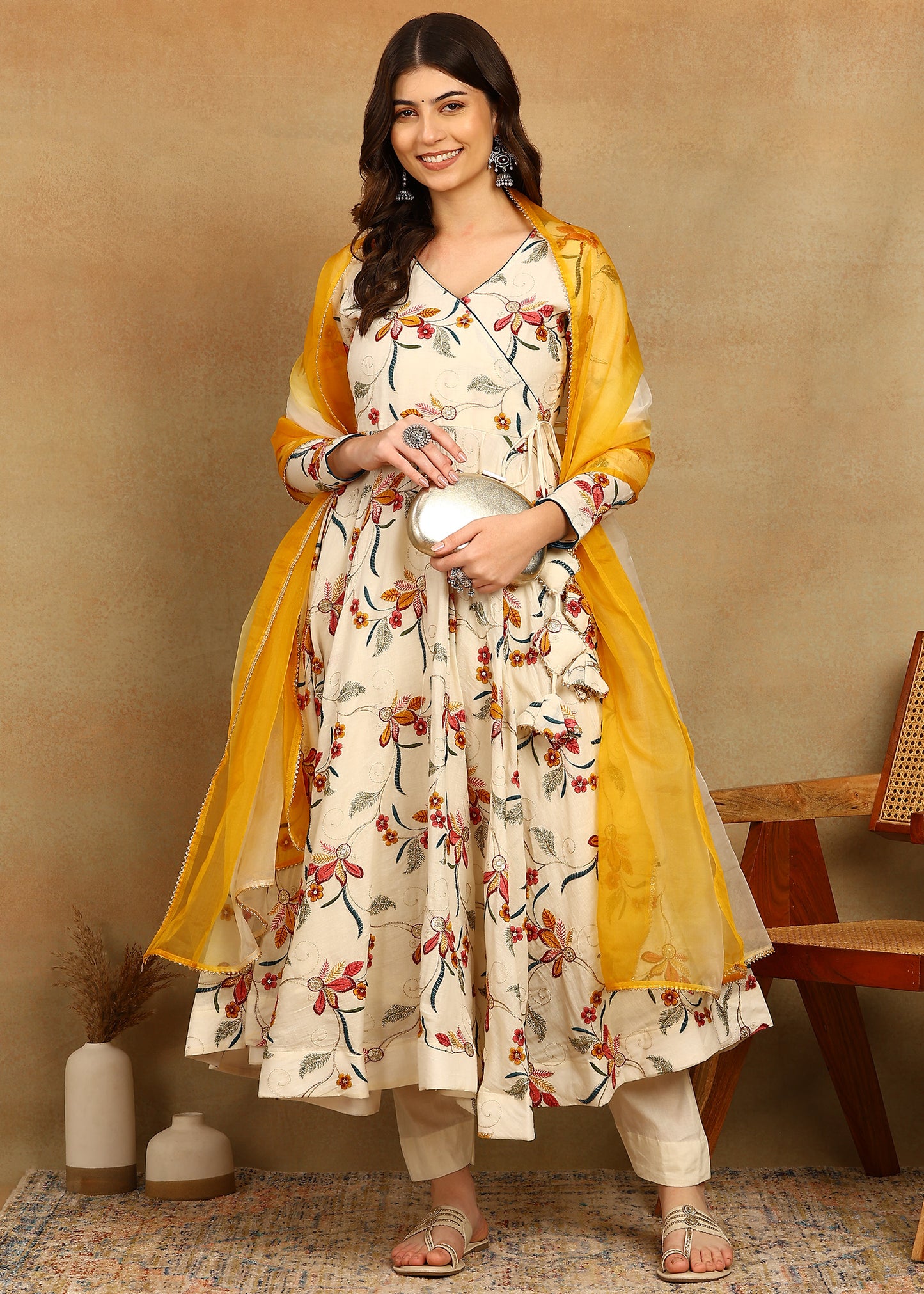 EMBORIDED ANARKALI SUIT SET