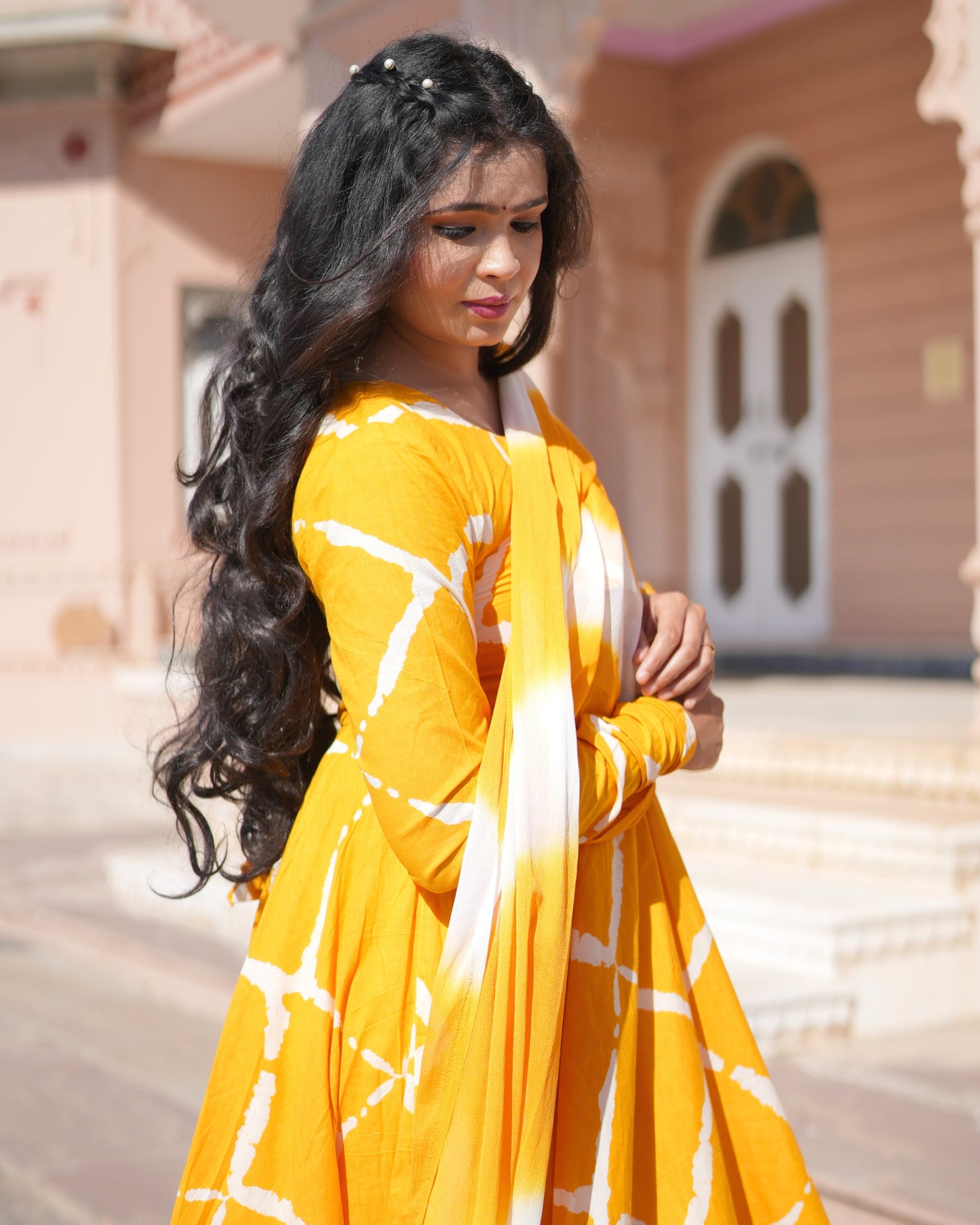HALDI HUES ANARKALI SUIT SET