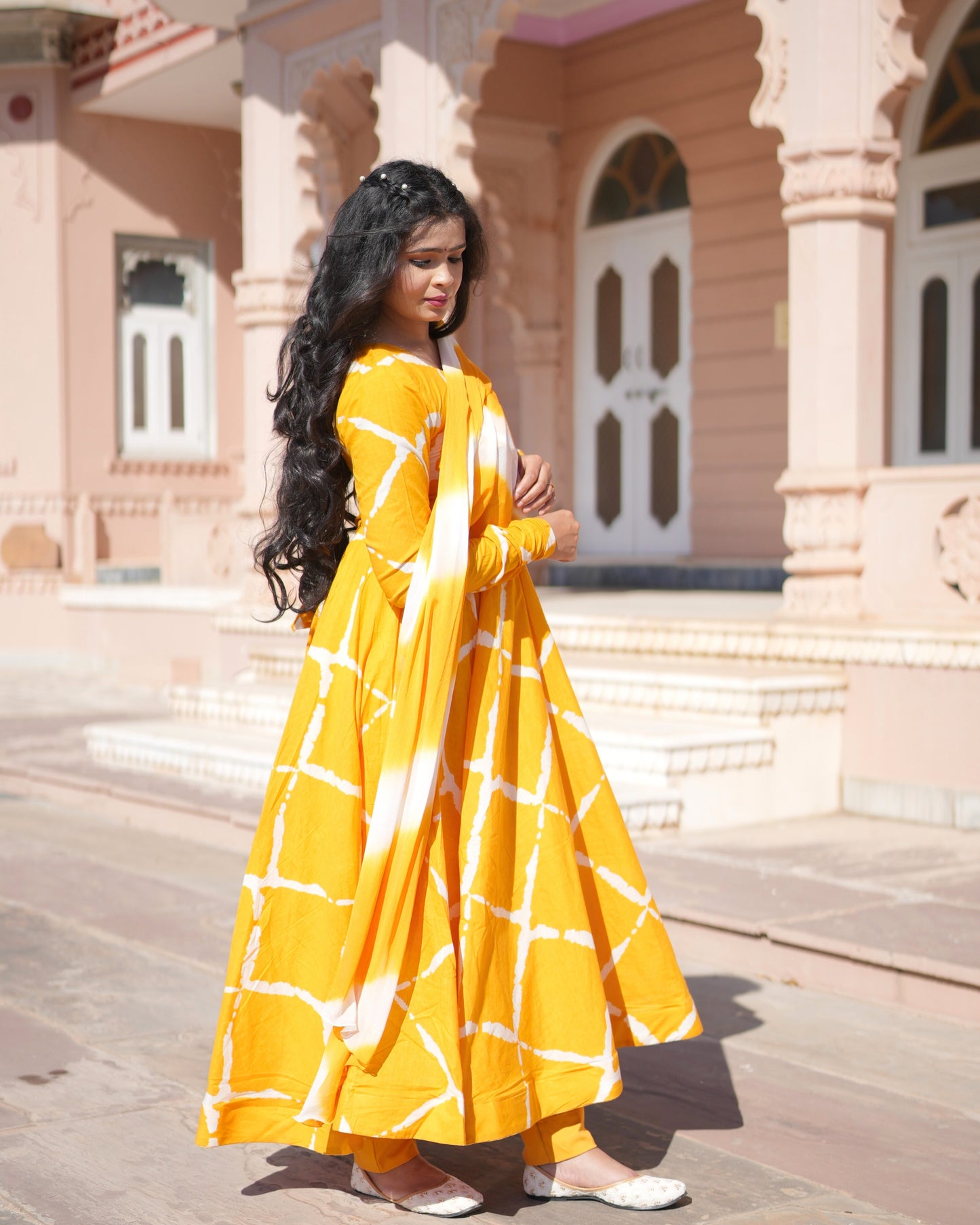 HALDI HUES ANARKALI SUIT SET