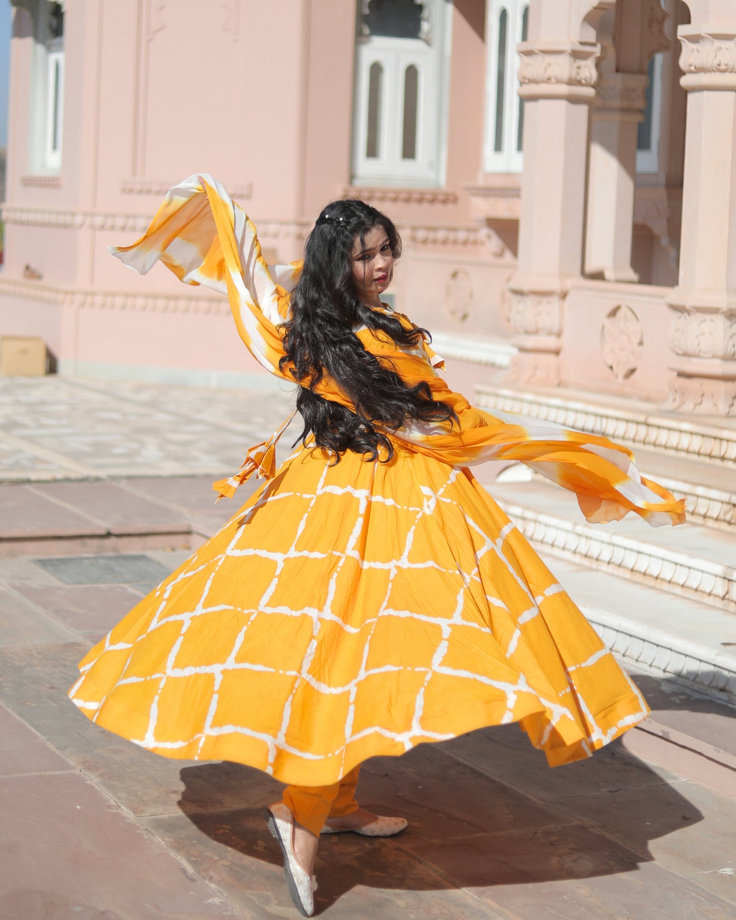 HALDI HUES ANARKALI SUIT SET