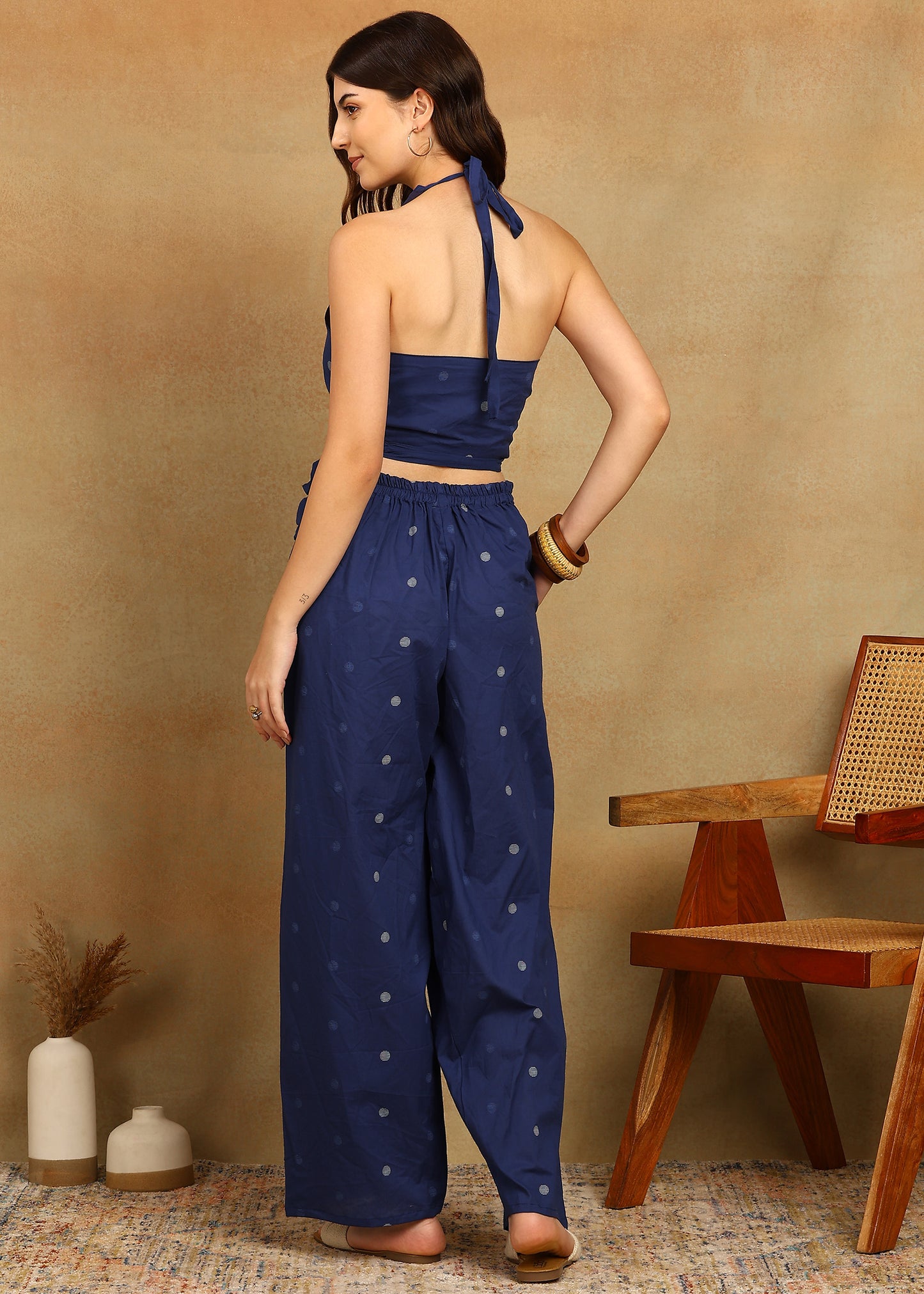 NAVY POLKA CO-ORD SET