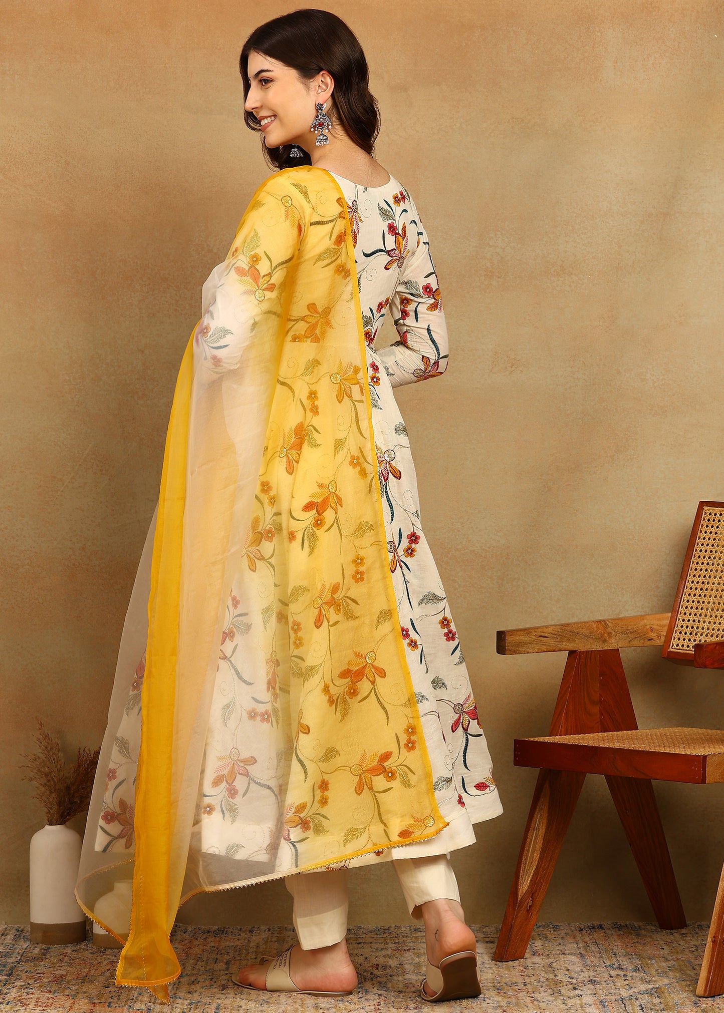 EMBORIDED ANARKALI SUIT SET