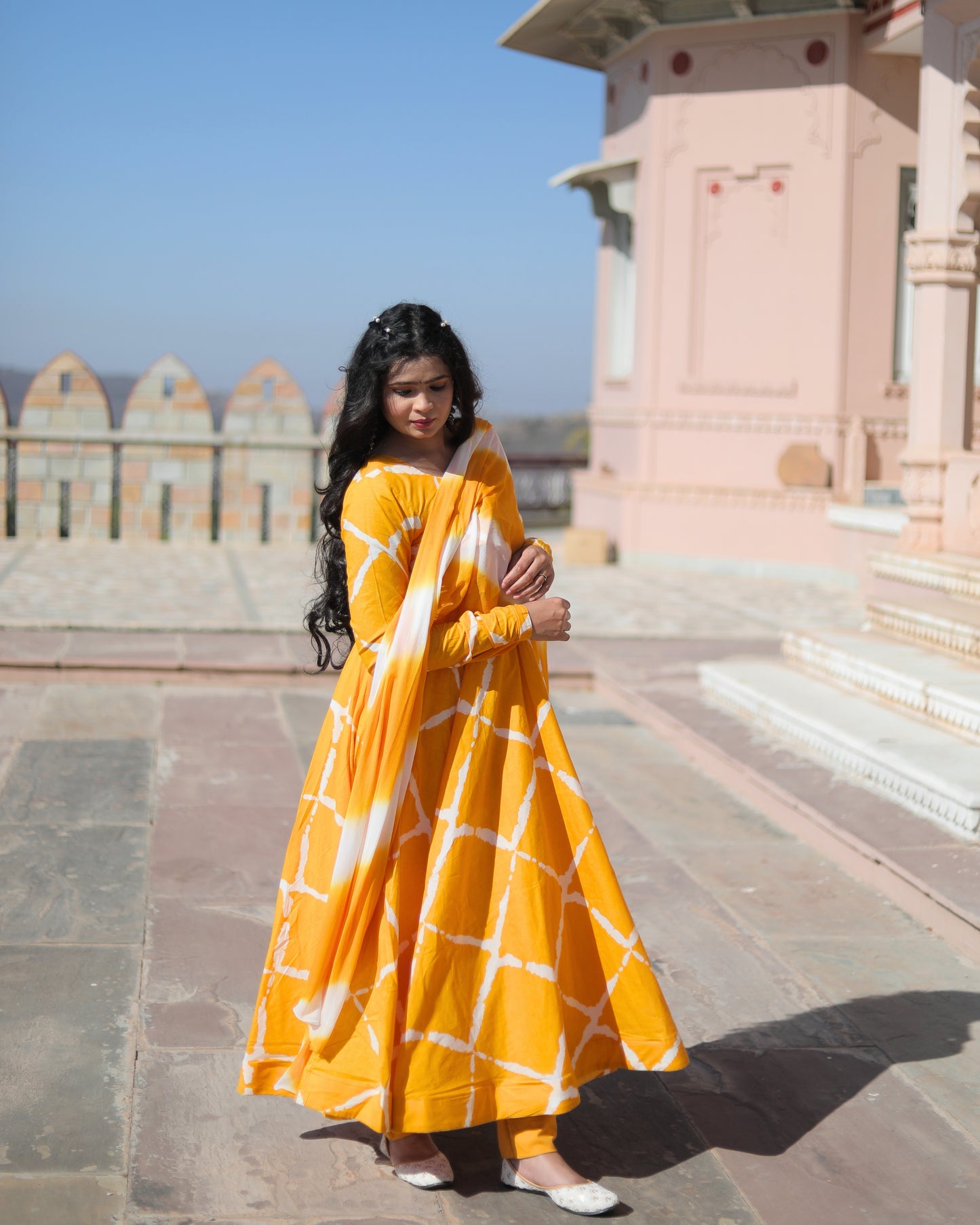 HALDI HUES ANARKALI SUIT SET