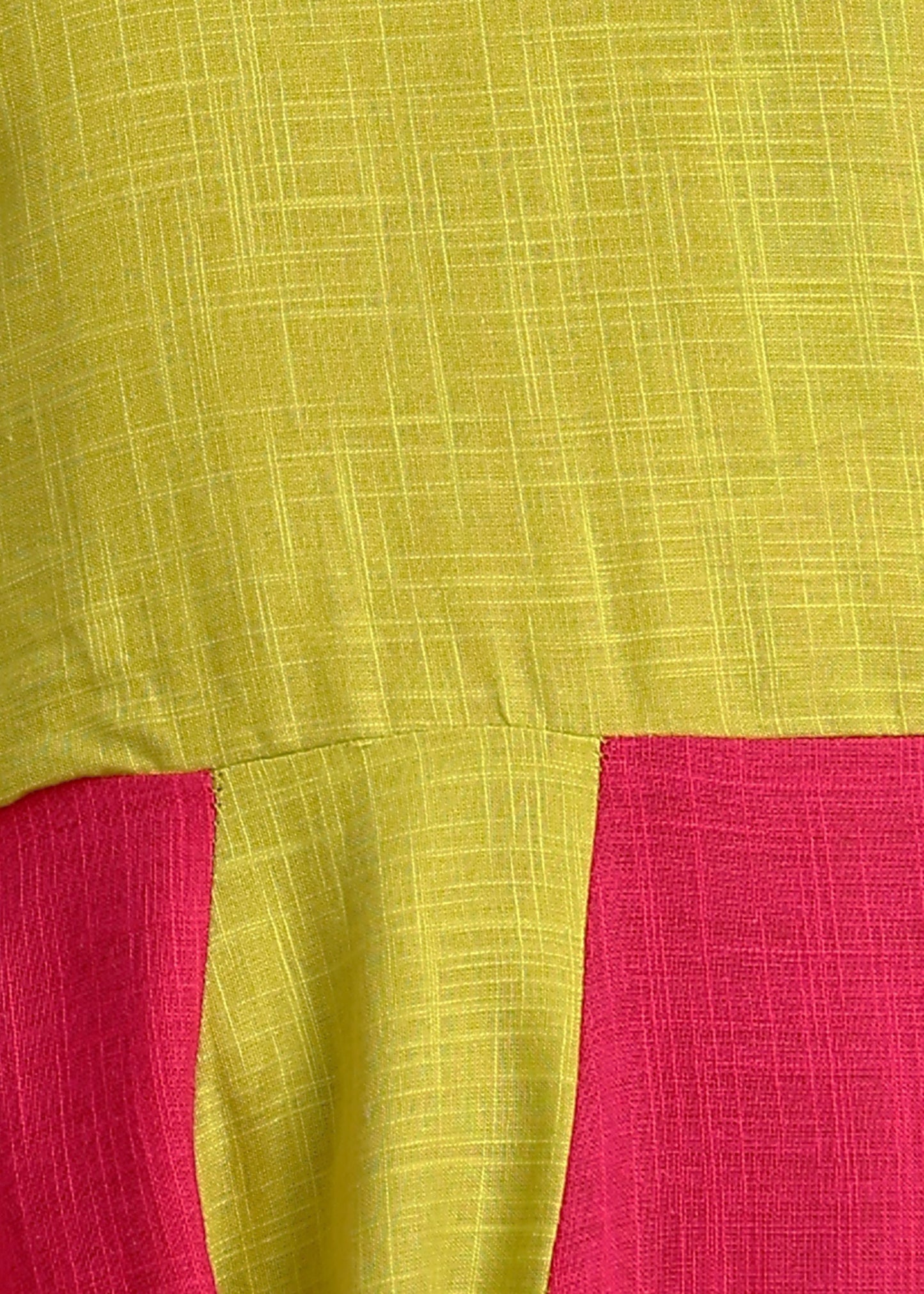 PINK LIME SLUB ONE PEICE DRESS