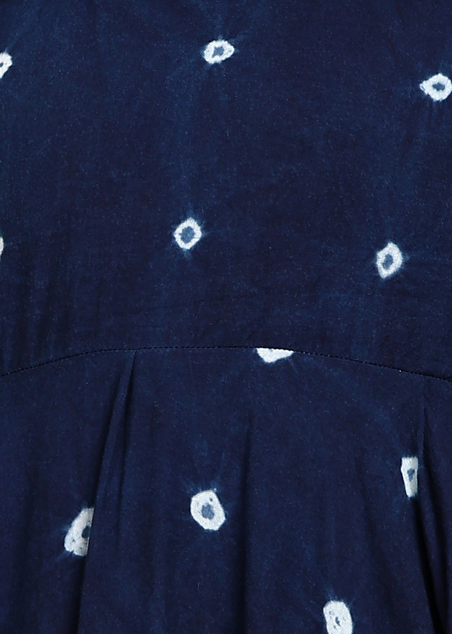 HANDMADE BHANDHEJ DABU INDIGO ANARKALI KURTA SUIT SET