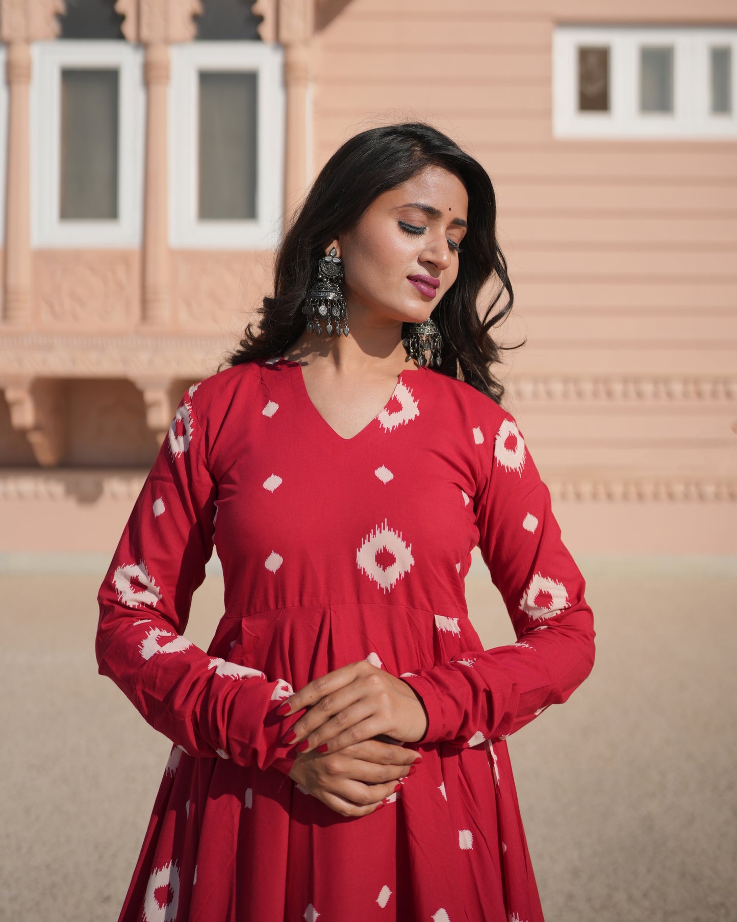 RED SCARLETT KURTA SET