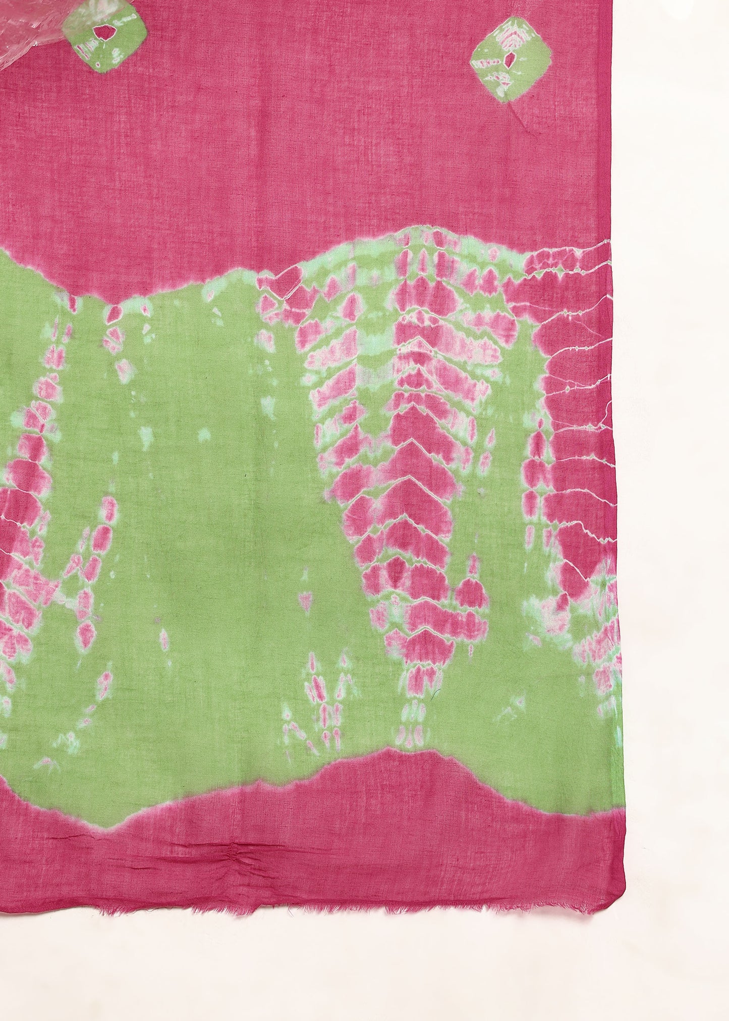 GREEN PINK SHIBORI SUIT SET