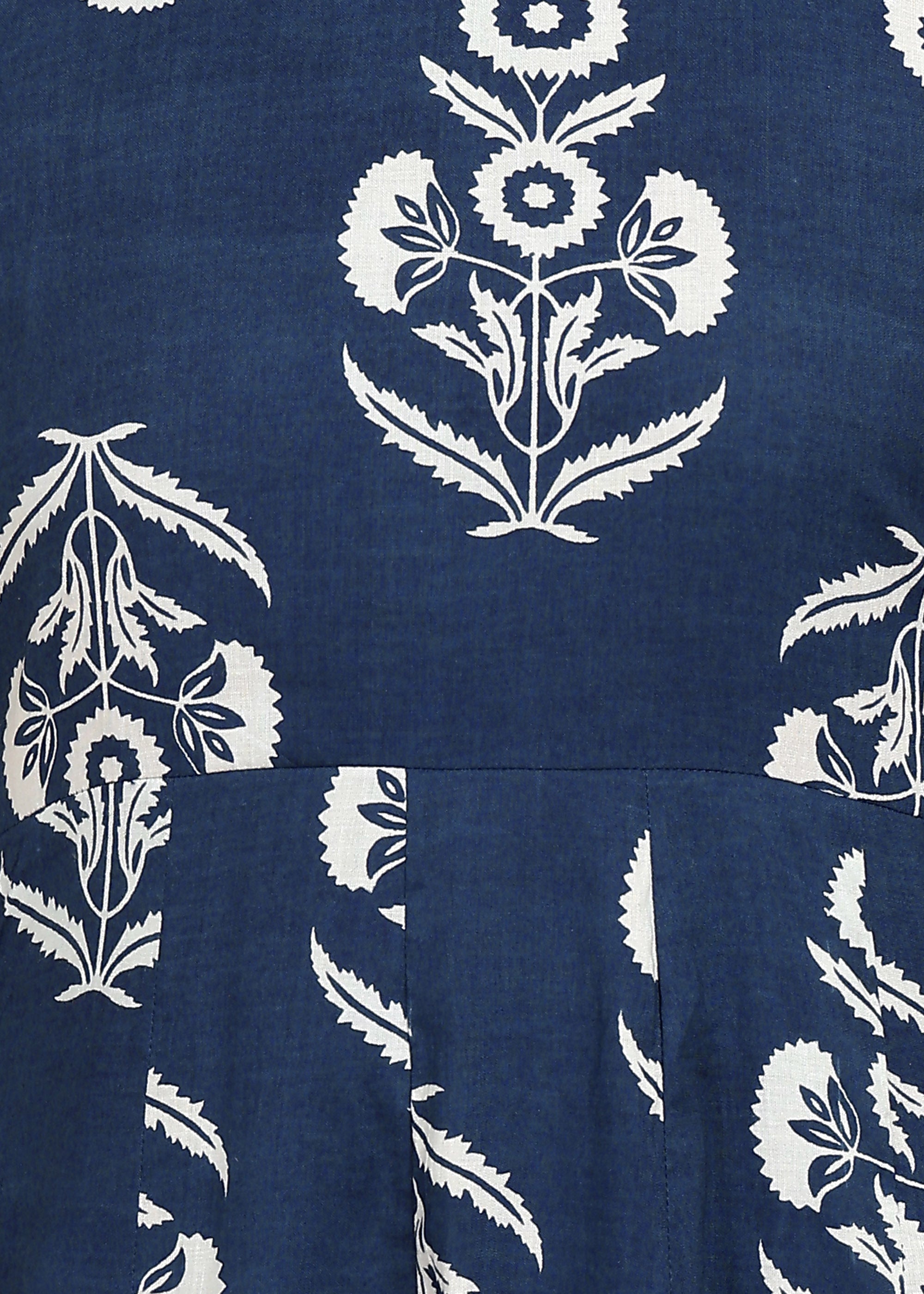 INDIGO FLORAL ANARKALI SUIT SET