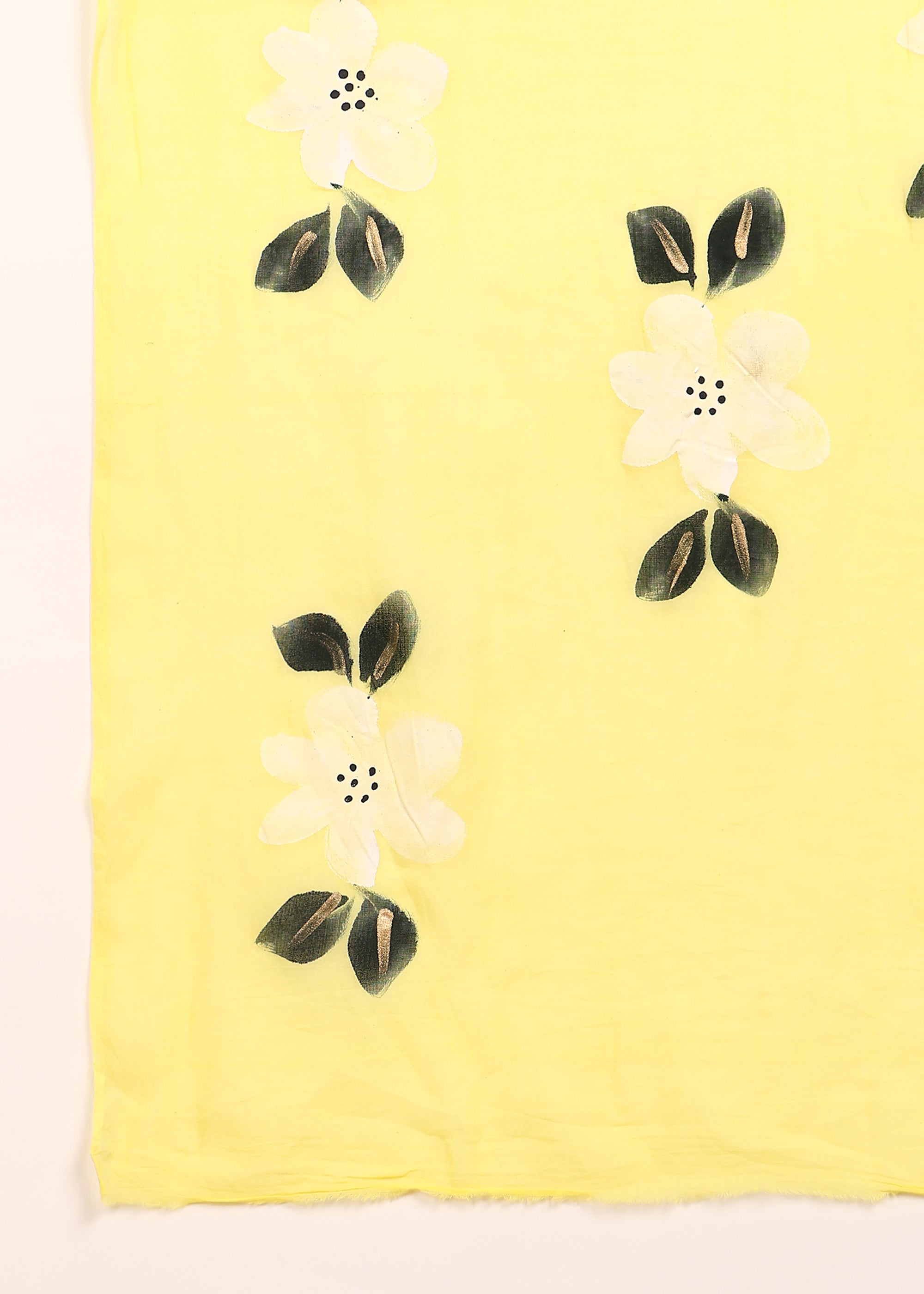 YELLOW FLORAL HANDPAINTED SUIT SET