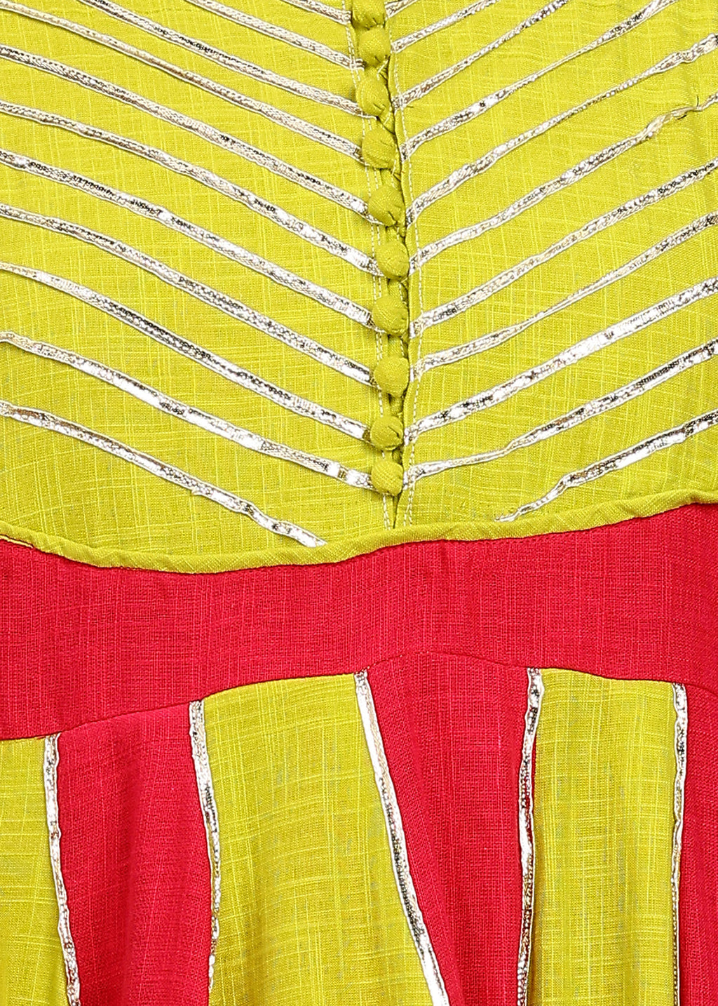 LIME PINK SLUB ANARKALI SUIT SET
