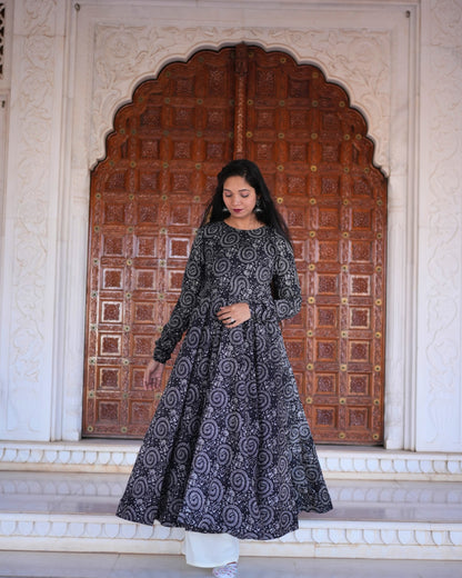 MIDNIGHT SWIRL KATHA ANARKALI