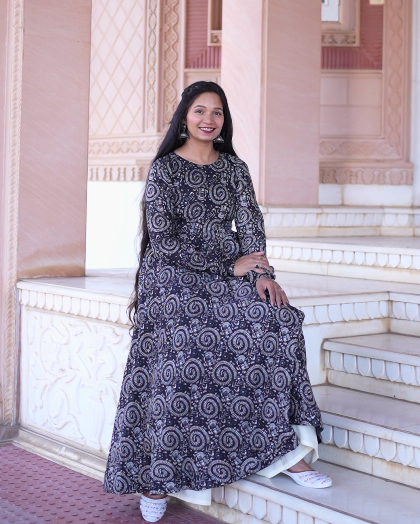 MIDNIGHT SWIRL KATHA ANARKALI