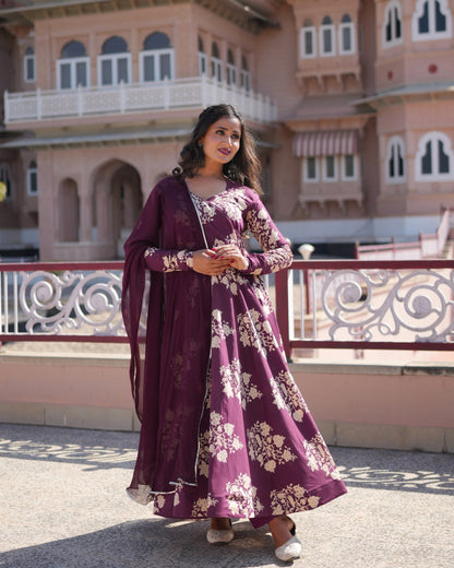 PURPLE FLORAL SUIT SET
