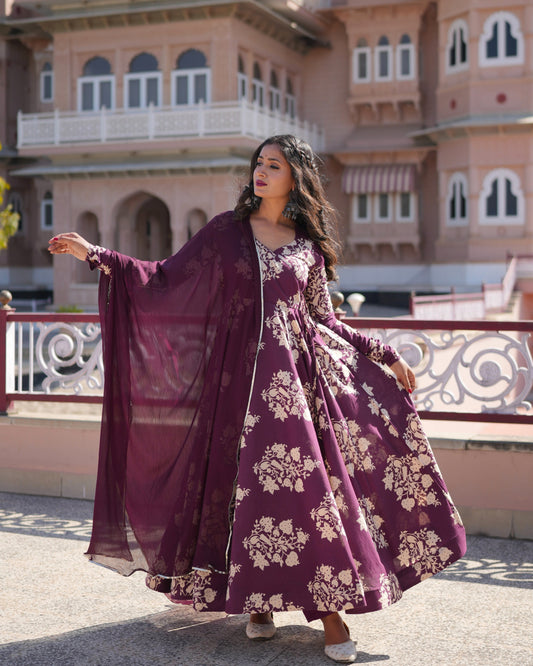 PURPLE FLORAL SUIT SET