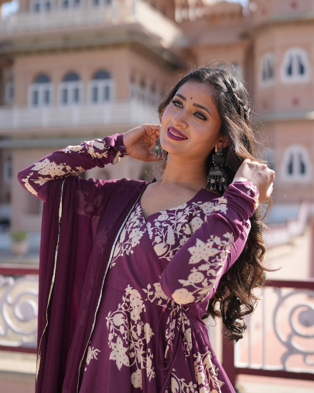 PURPLE FLORAL SUIT SET