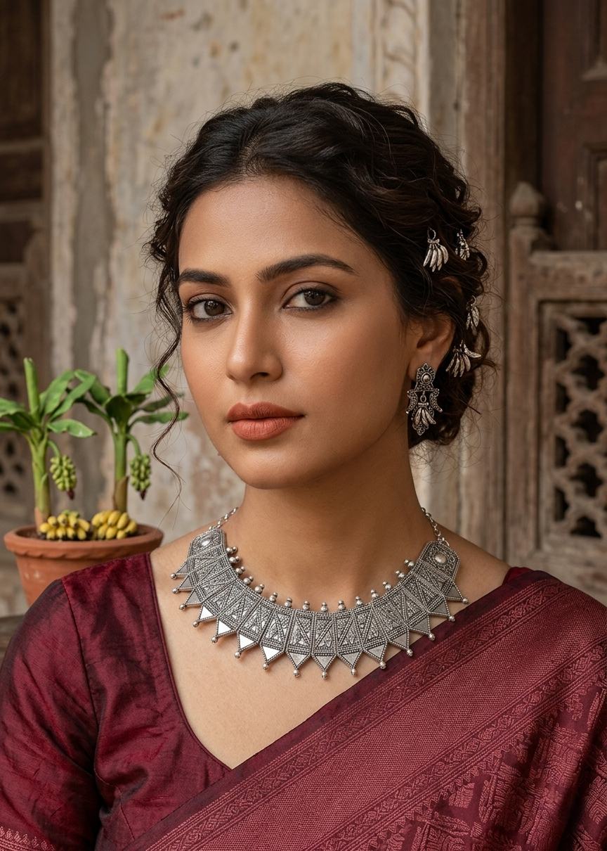 HEAVY OXIDISED NECKLACE