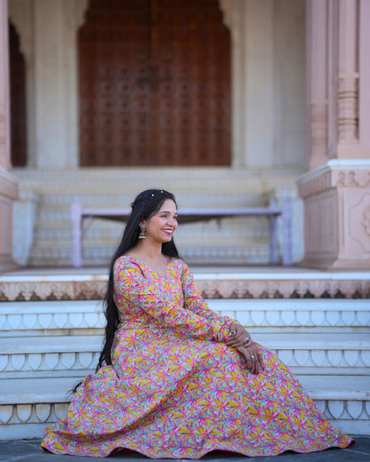 RANGREZ MULTI FLORAL KURTA SET