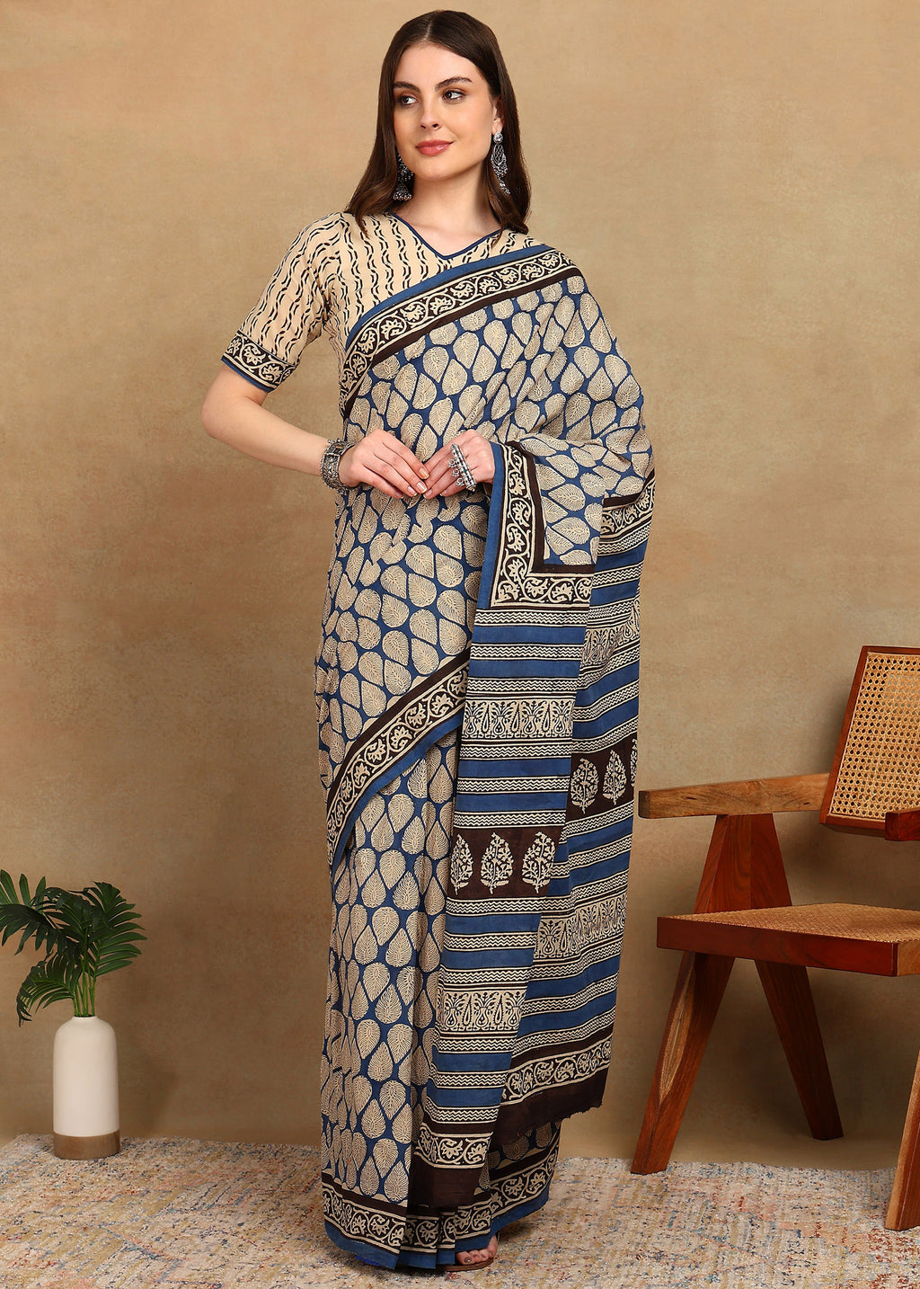 READY TO WEAR SKY BLUE SAREE
