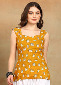 MUSTARD SHORT KURTI