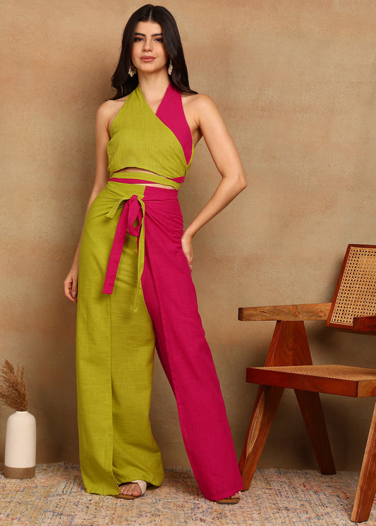 LIME PINK ELEGANT CO-ORD SET