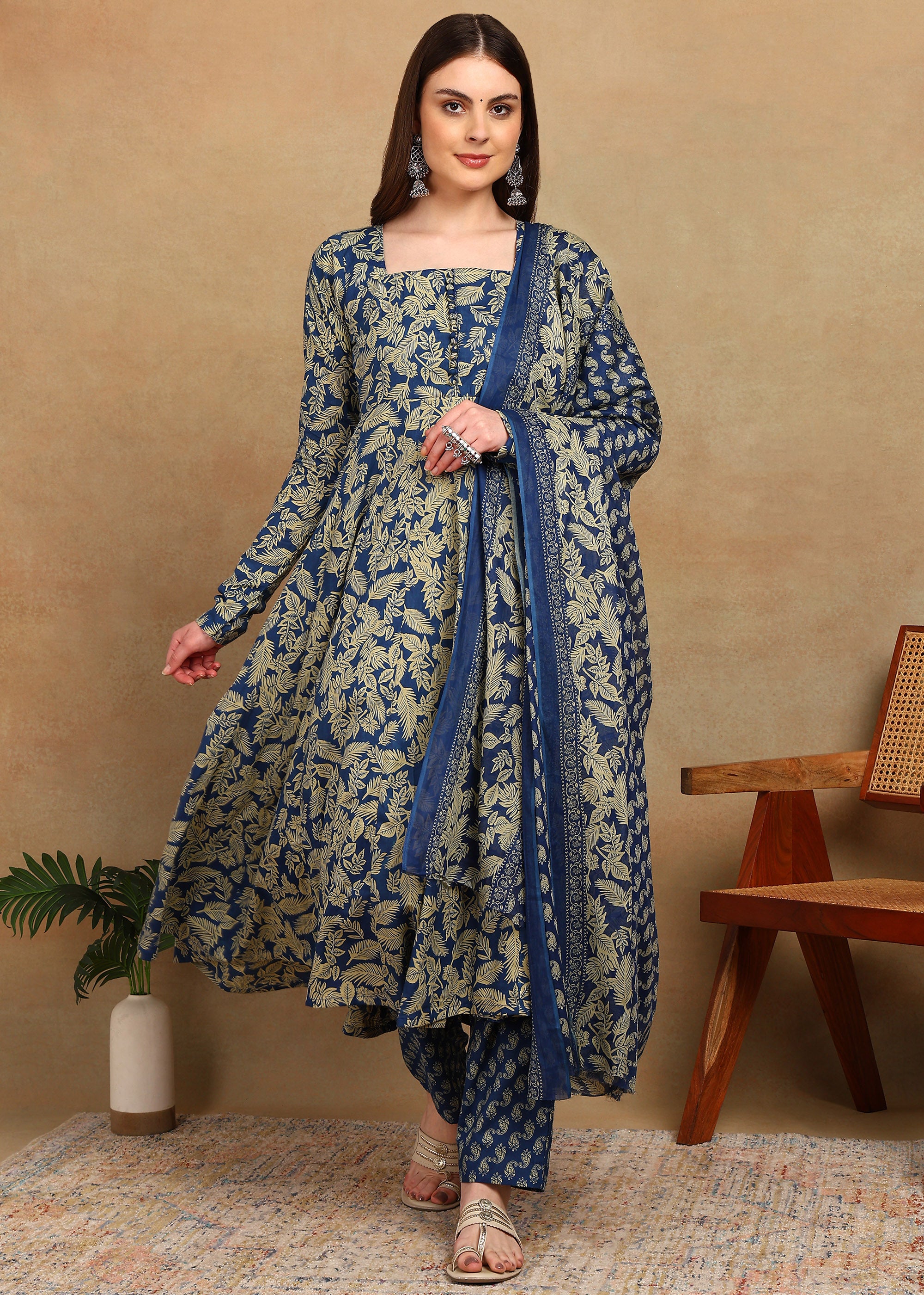 INDIGO HERITAGE ANARKALI SUIT SET