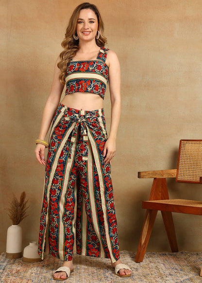 CREAM LINES CO-ORD SET