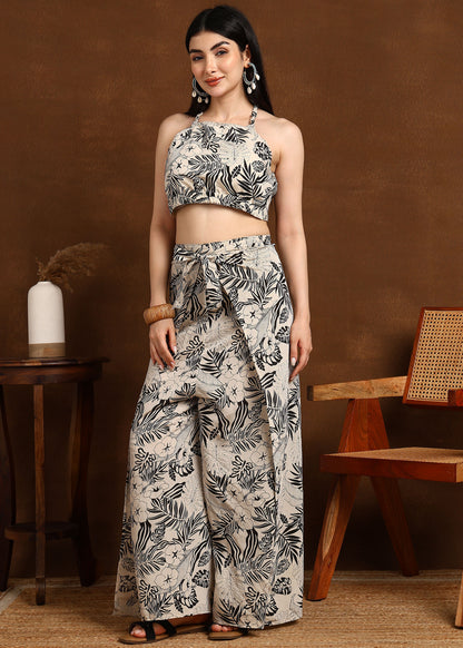 BLACK MODAL SILK COORD SET(DRAPABLE)