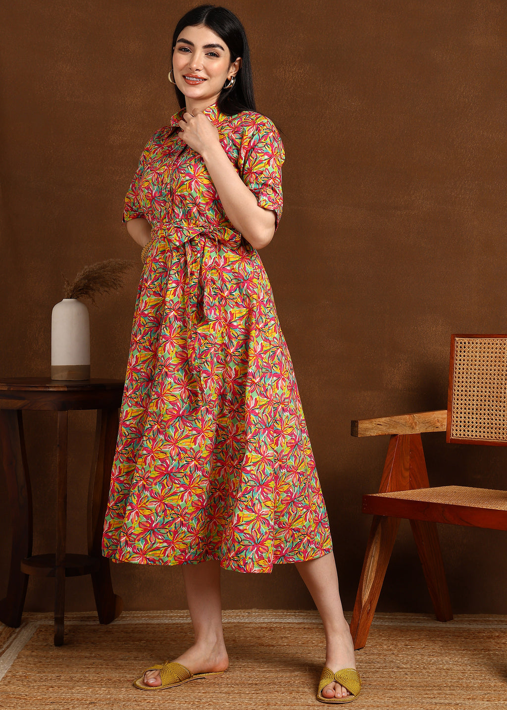 PINK FLORAL MULTI DRESS