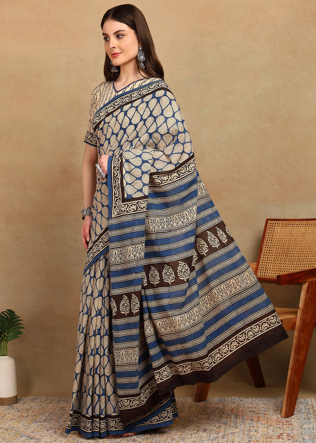 READY TO WEAR SKY BLUE SAREE