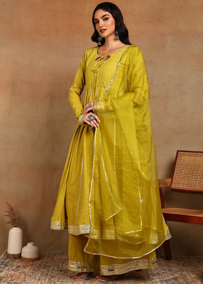 Lime Gota Grace Anarkali suit set