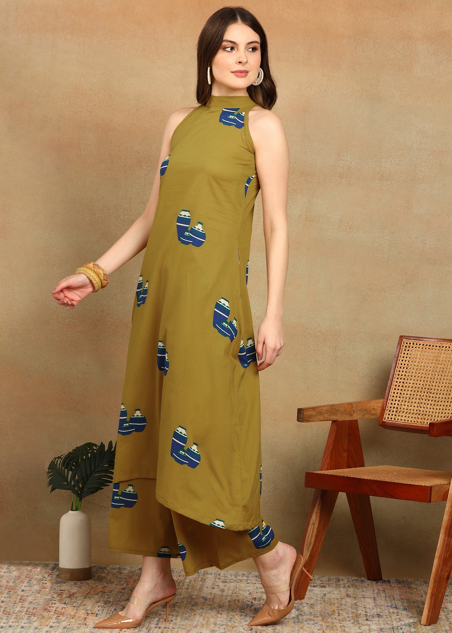 MUSTARD KURTA SET