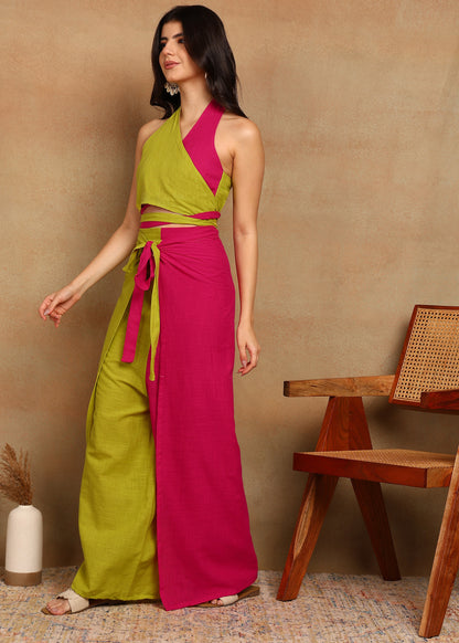 LIME PINK ELEGANT CO-ORD SET