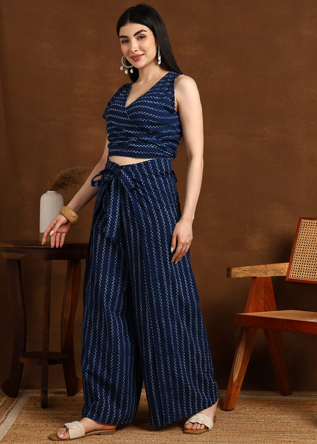 SIGNATURE HANDBLOCKED INDIGO CO-ORD SET
