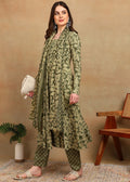 OLIVE HERITAGE ANARKALI SUIT SET