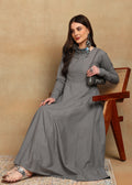 GREY ELEGANT KURTA PLAZZO SET