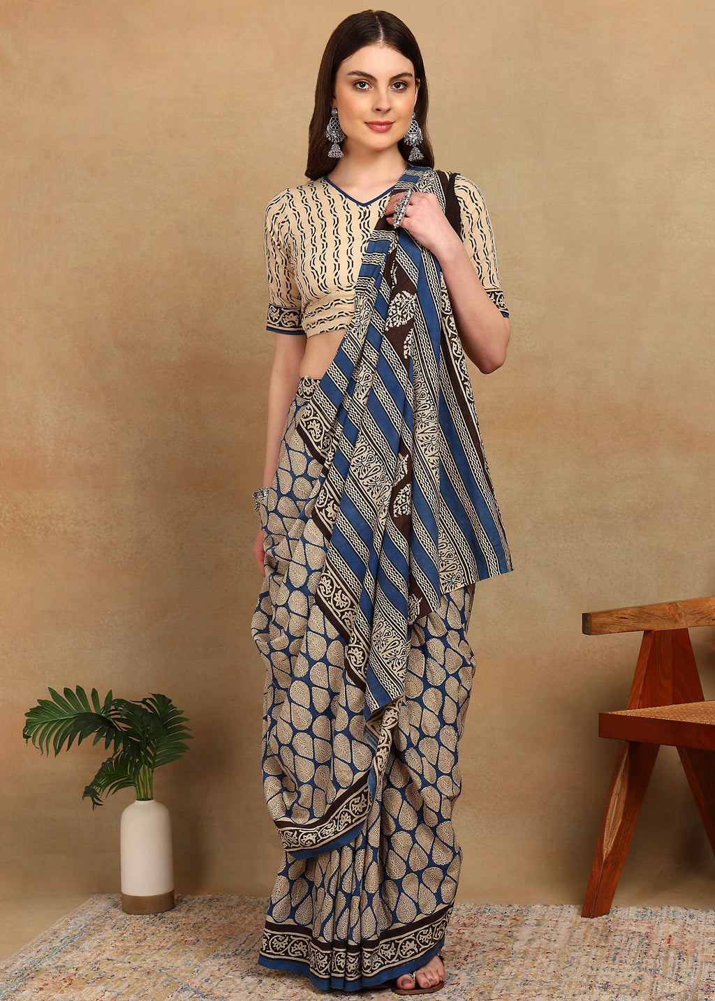 READY TO WEAR SKY BLUE SAREE