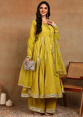 Lime Gota Grace Anarkali suit set