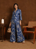 BLUE ABSTRACT CO-ORD SET