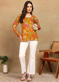 MUSTARD FULL SLEEVES KURTI