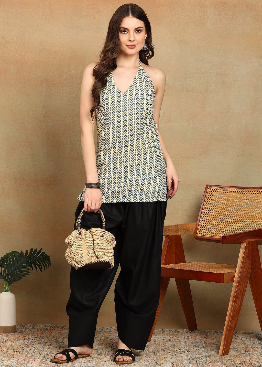 CREAM SHORT KURTI