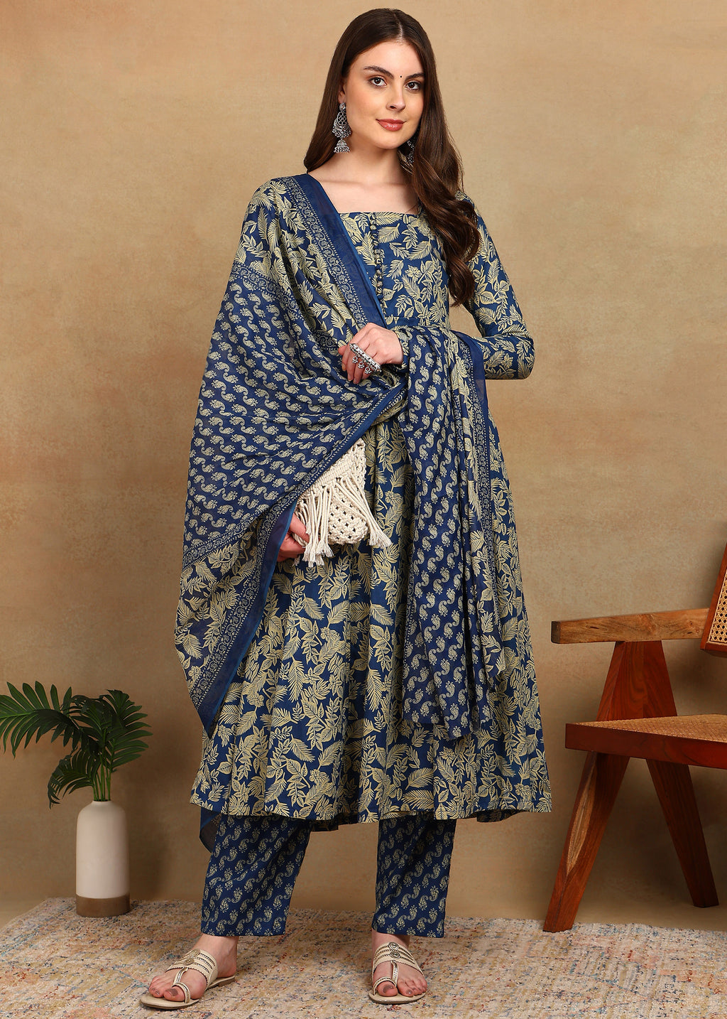 INDIGO HERITAGE ANARKALI SUIT SET
