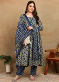 INDIGO HERITAGE ANARKALI SUIT SET