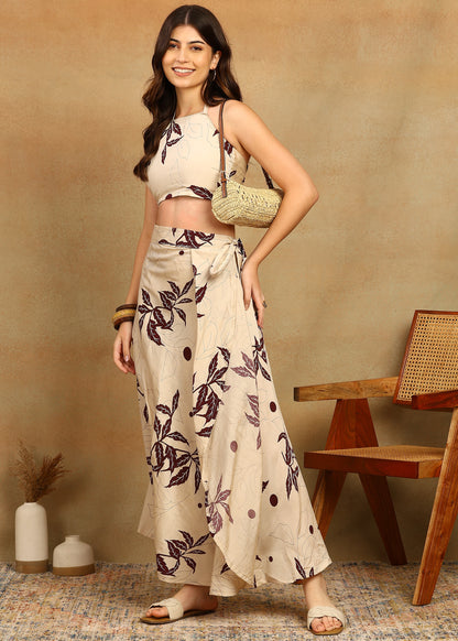 LEAFY ELEGANCE SILK CO-ORD SETS
