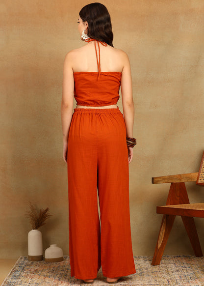 RUST SLUB CO-ORD SET