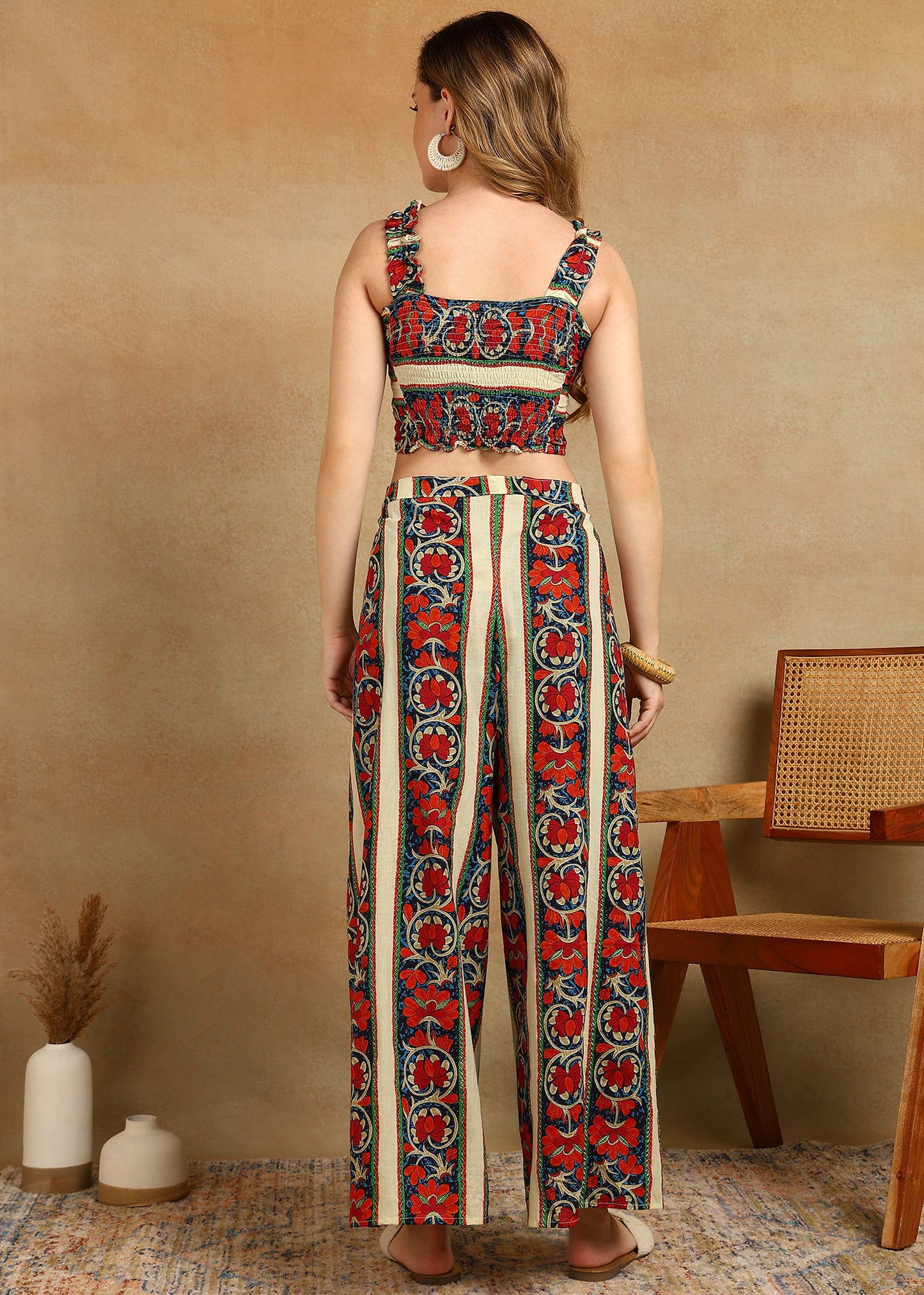 CREAM LINES CO-ORD SET